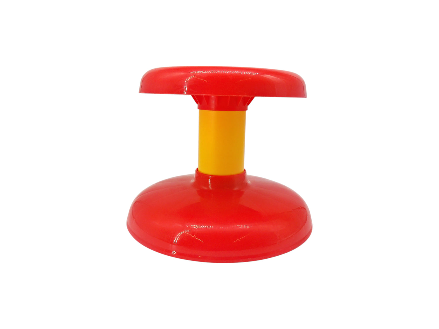 Tabouret rond  - Rouge et jaune