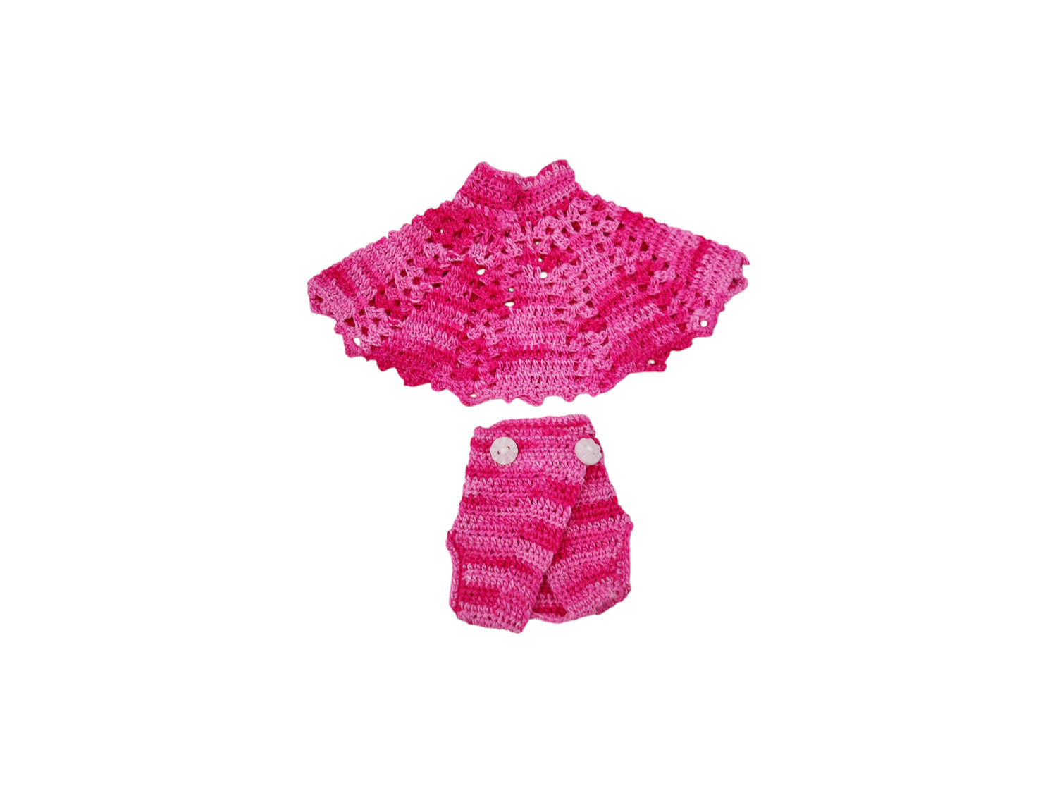 Tenues poupée en maille et crochet