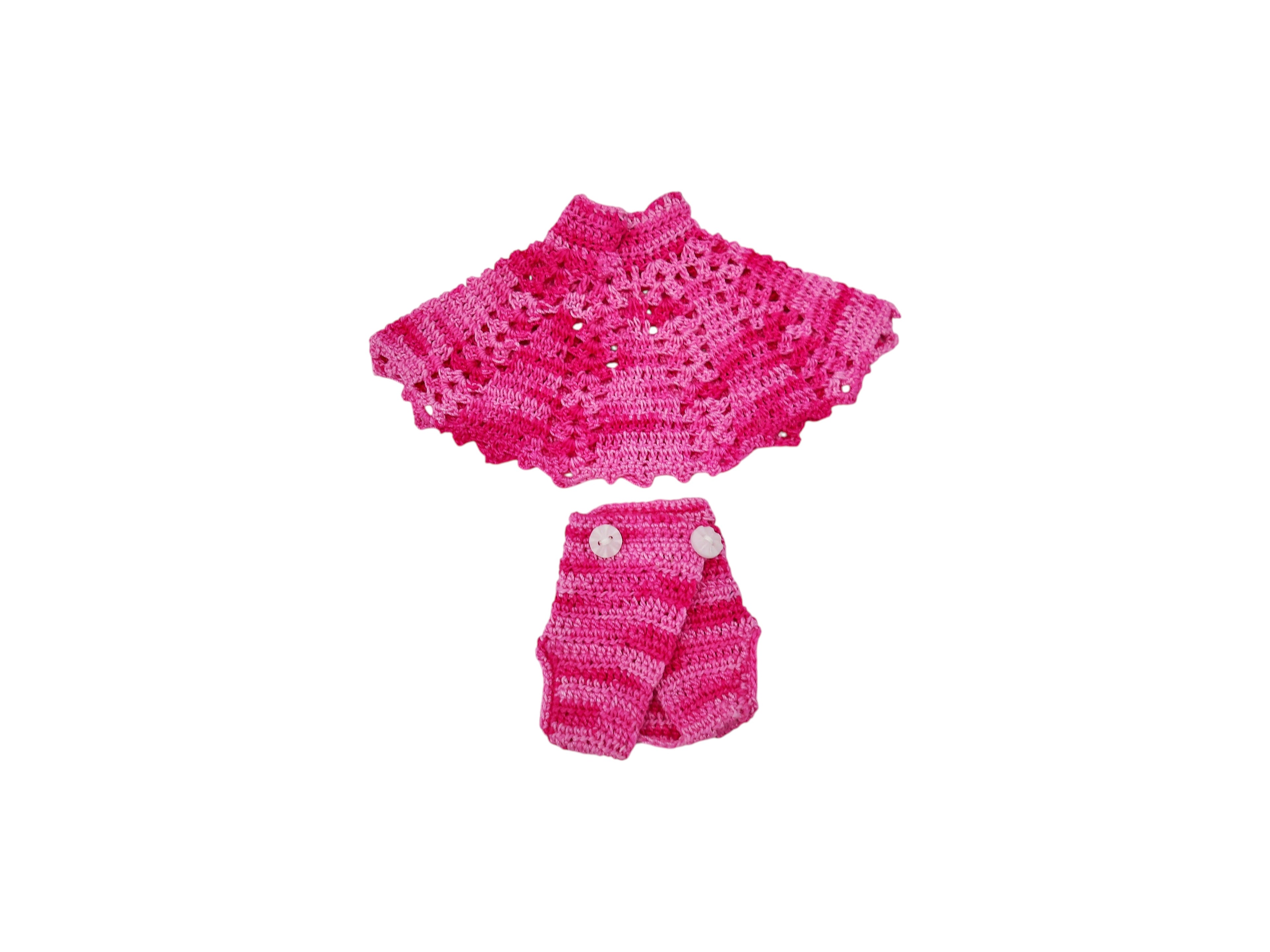 Tenues poupée en maille et crochet