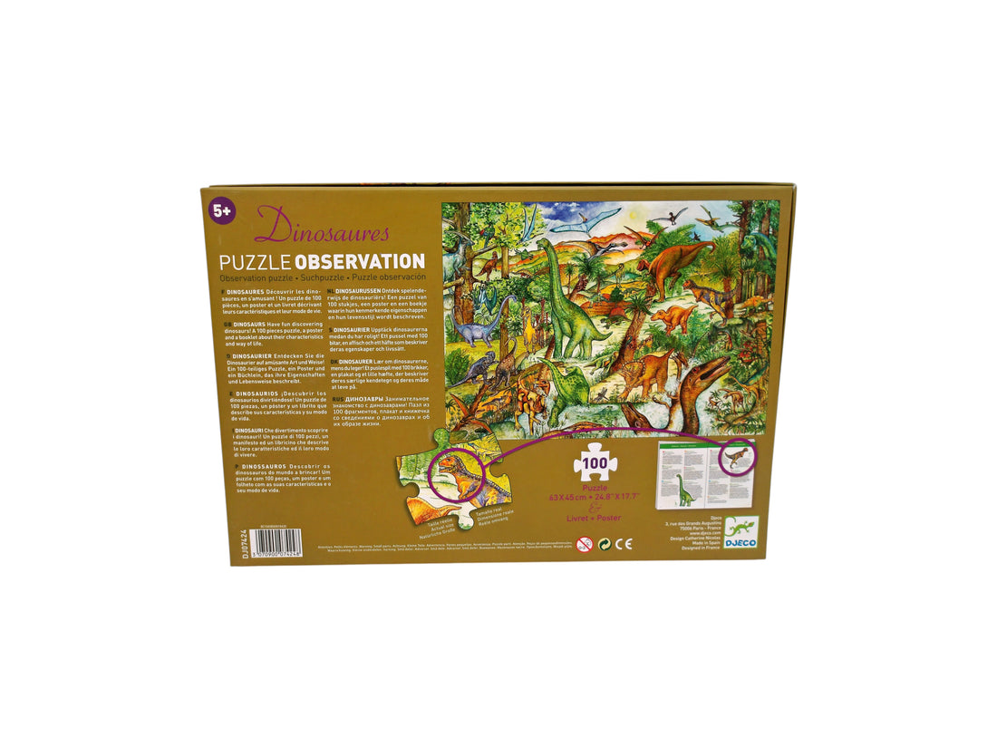 Puzzle observation - Dinosaures - 100 pièces