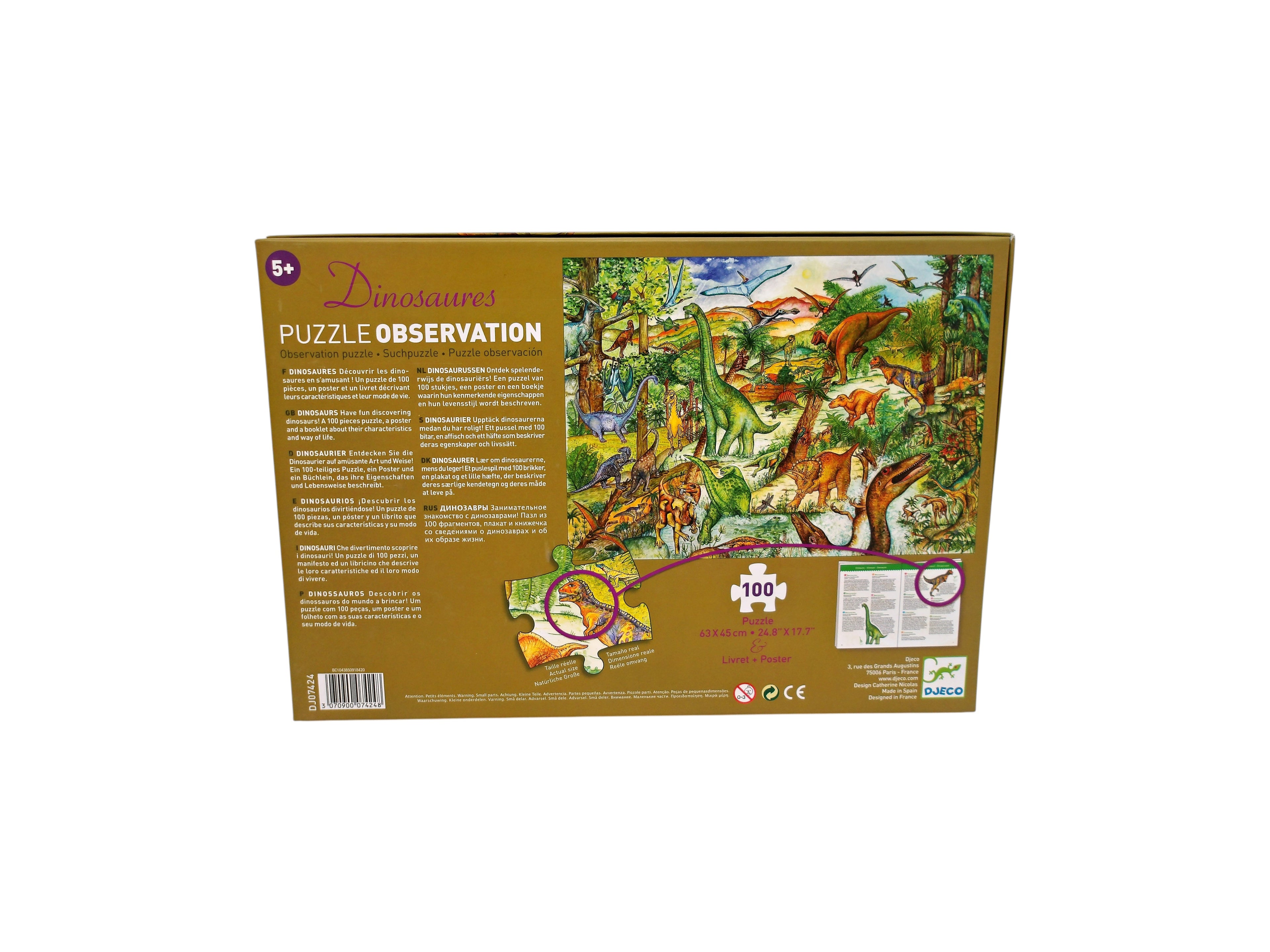 Puzzle observation - Dinosaures - 100 pièces