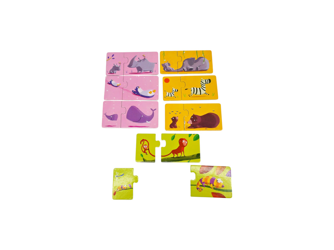 Puzzle duo - Maman et bébé - 12 Pièces