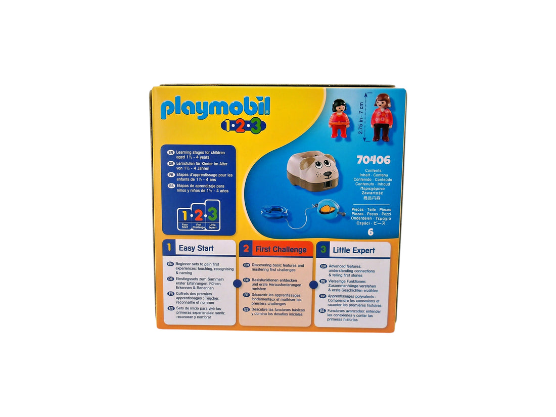 Playmobil 1.2.3 - Wagon chien -  Set 70406