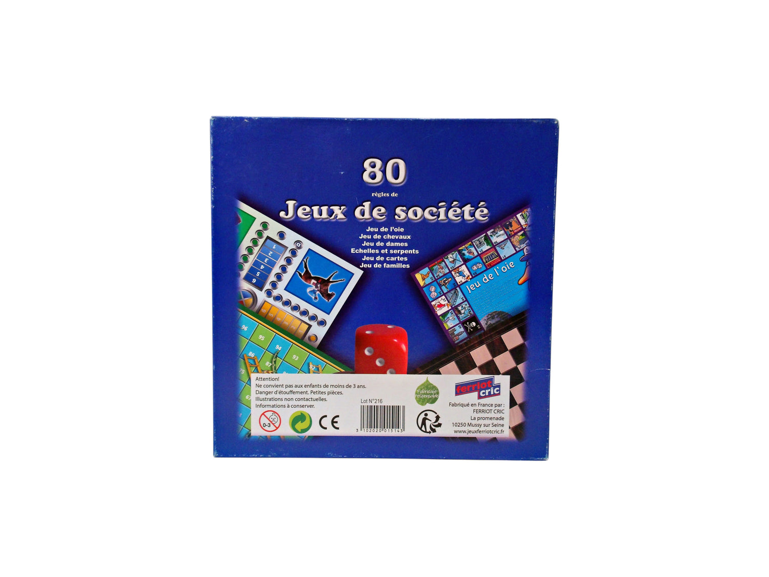 Coffret 80 jeux de société 80 