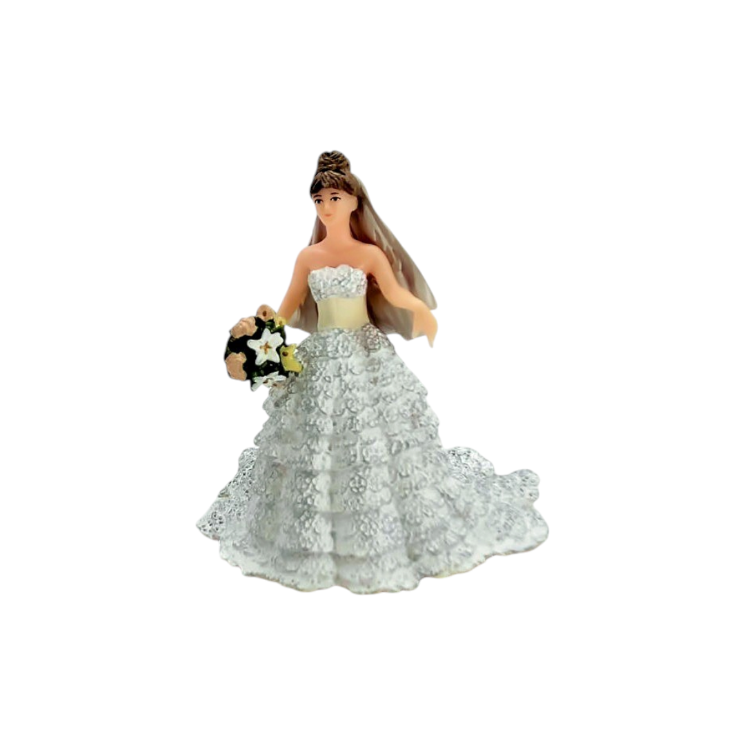 Figurine - Mariée dentelle blanche