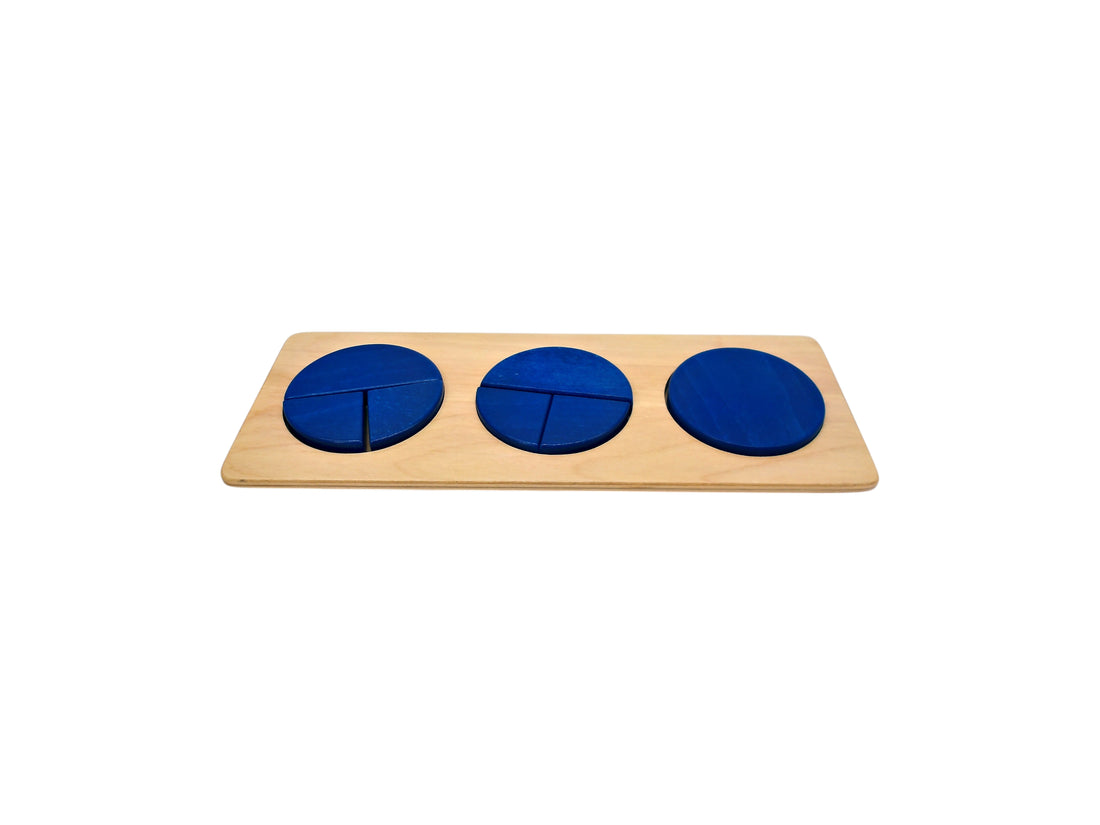 Jeux de forme en bois - Jeu de fractions - Montessori