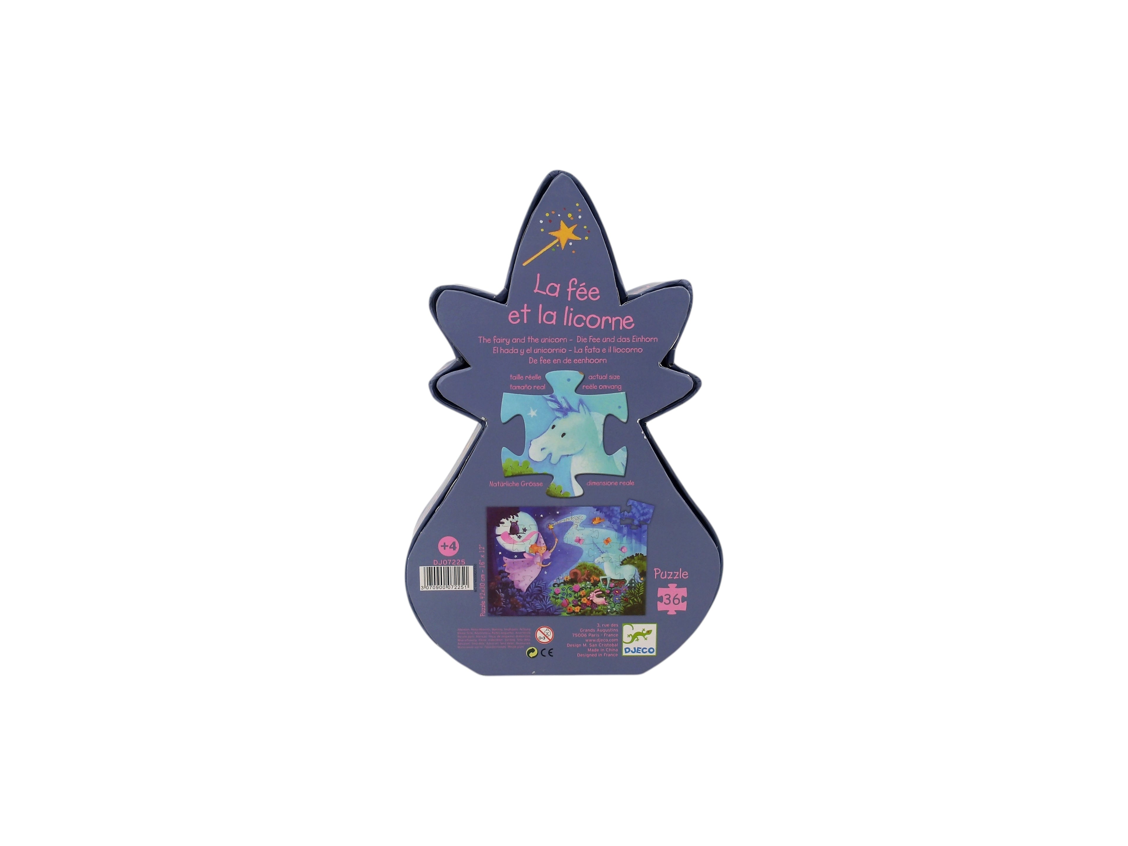 Puzzle - La fée et la licorne - 36 pièces