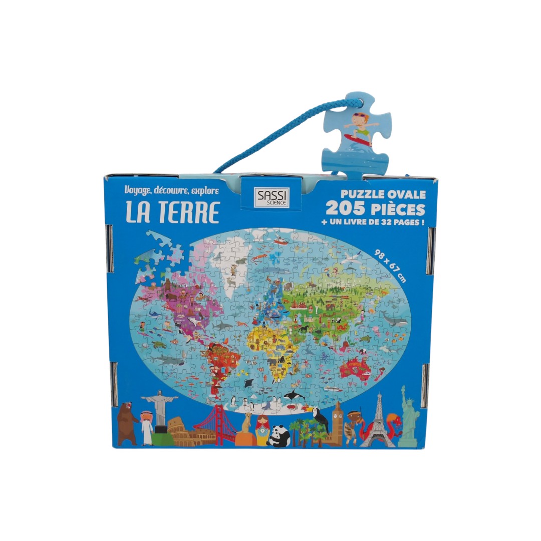 Puzzle - Voyage, découvre, explore  la Terre - 205 pièces