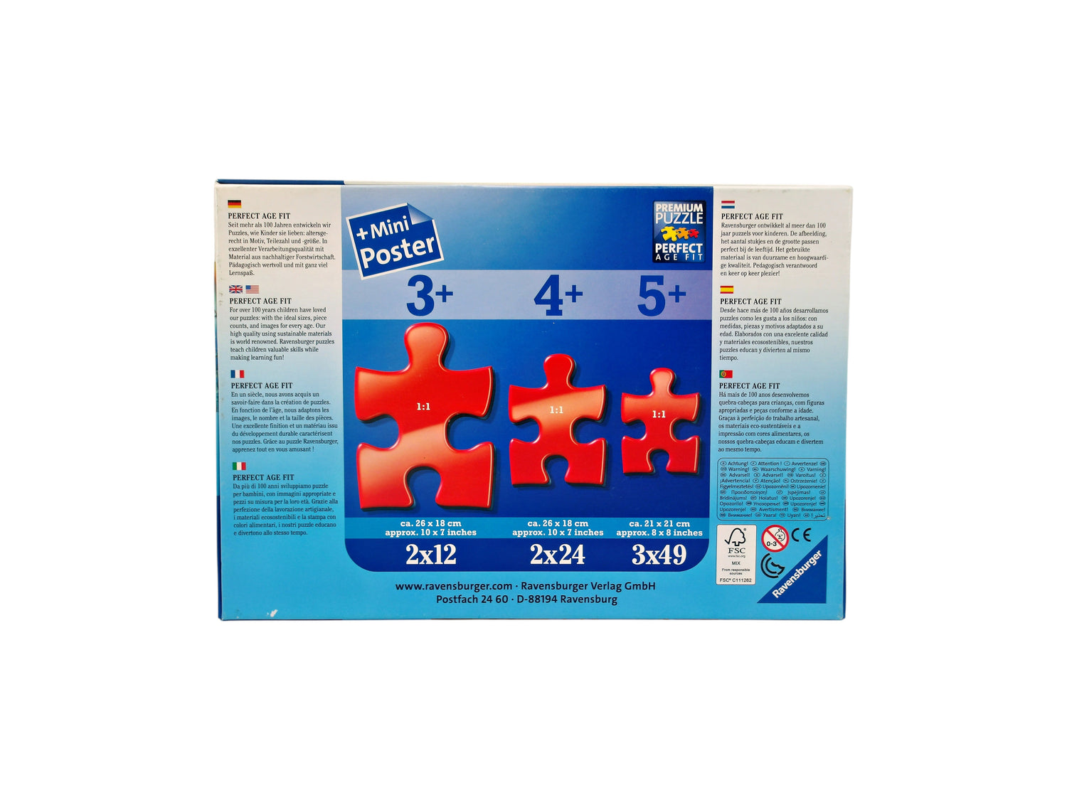 Puzzle - Les dinosaures 3 x 49 pièces- Édition 2013