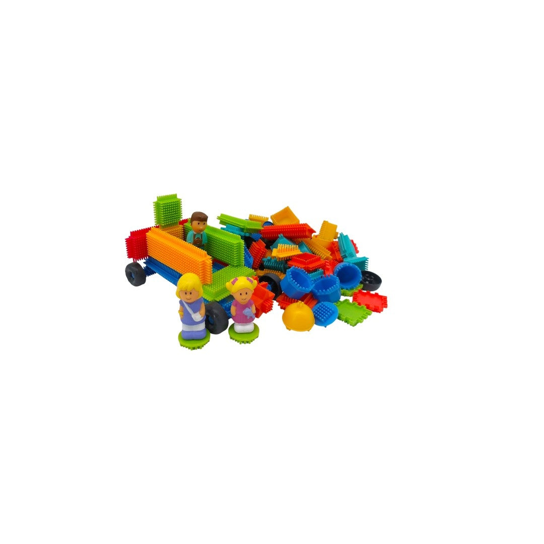 Sac blocs de construction et figurines - x104 