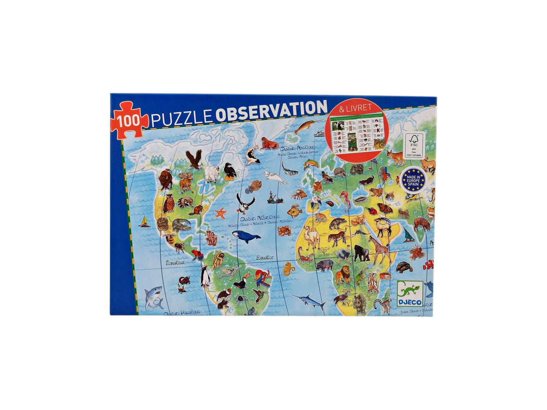Puzzle observation - Animaux du Monde - 100 pièces