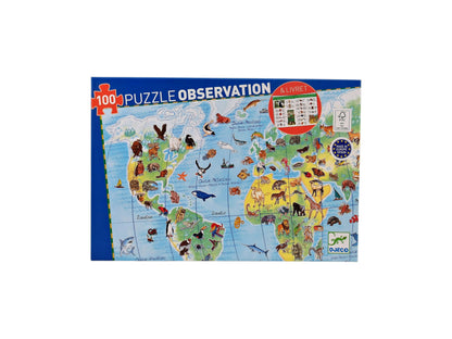Puzzle observation - Animaux du Monde - 100 pièces