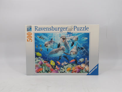 Puzzle 500 pièces - Dauphins sur le récif de corail