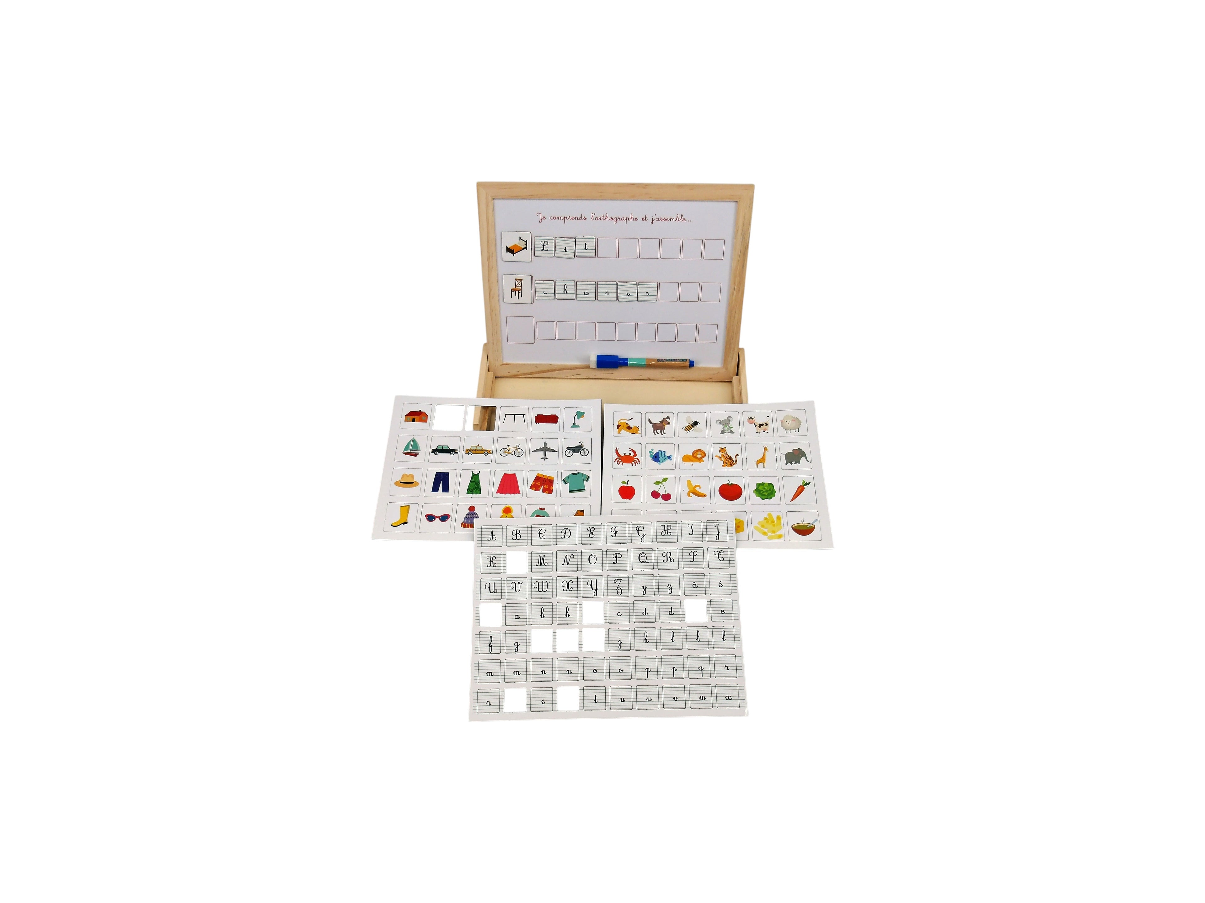 Tableau éducatif en bois - Je comprends les lettres