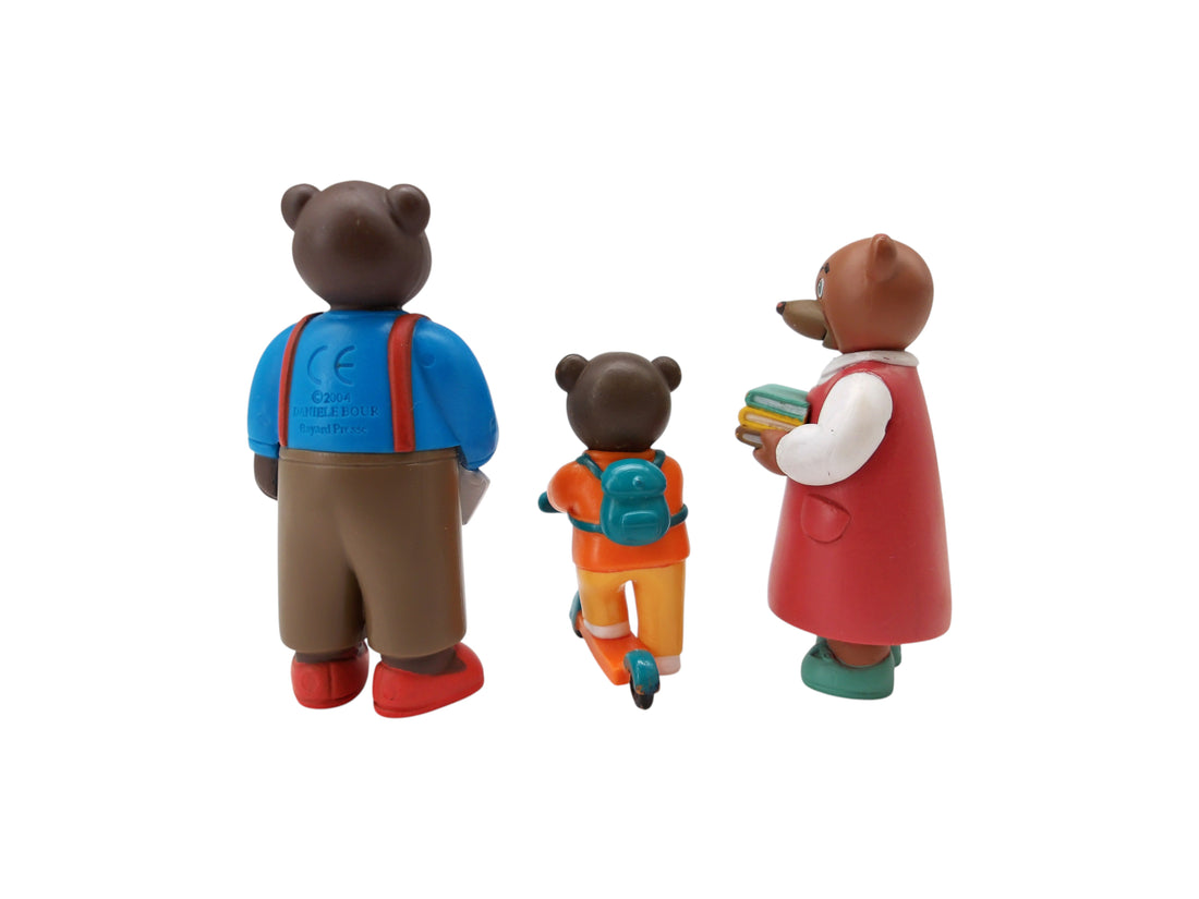 Figurines - Famille Petit Ours Brun - x3