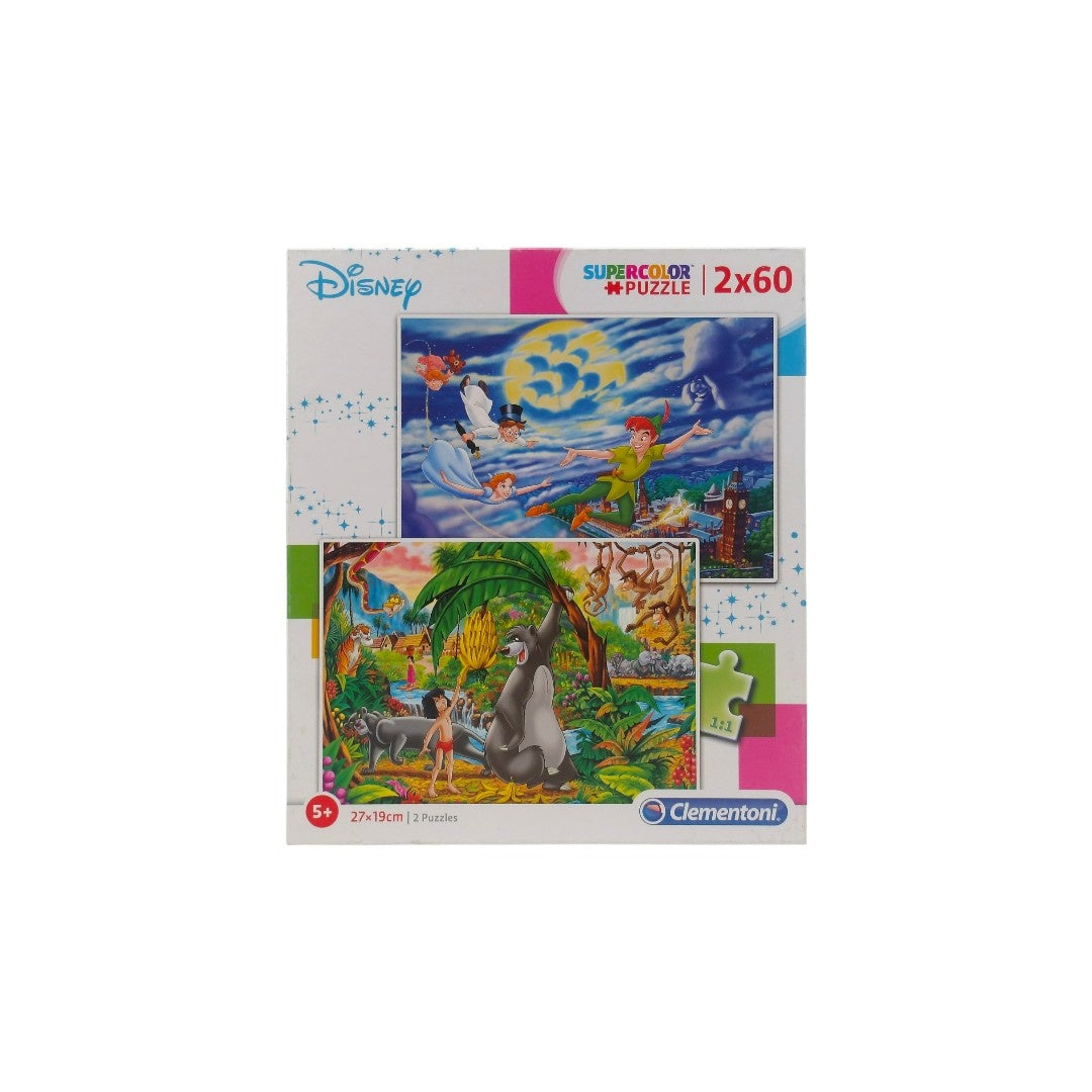 Puzzle - Peter-Pan et Mowgli - 2x60 pièces