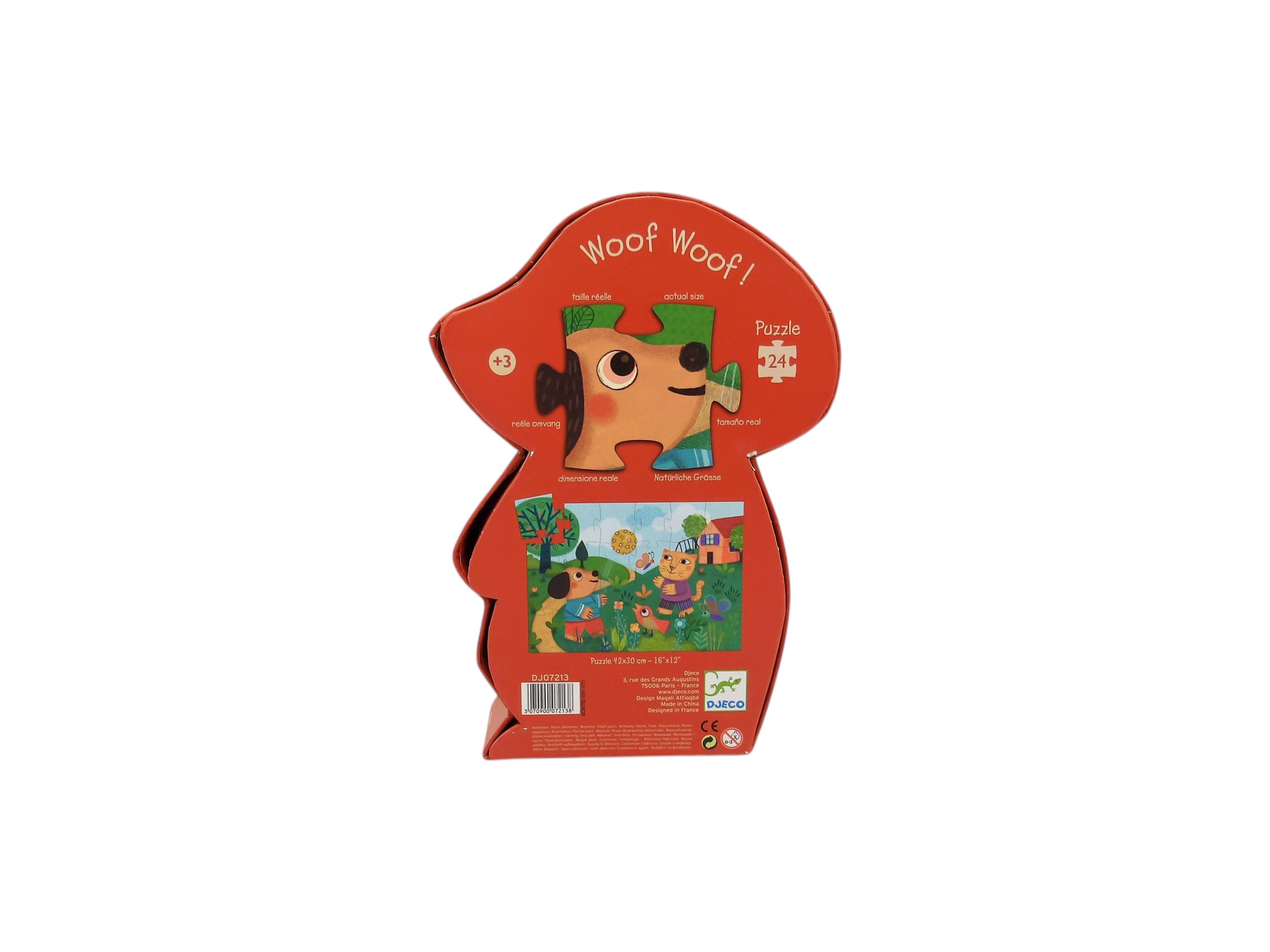Puzzle silouhette -  Woof Woof - 24 pièces