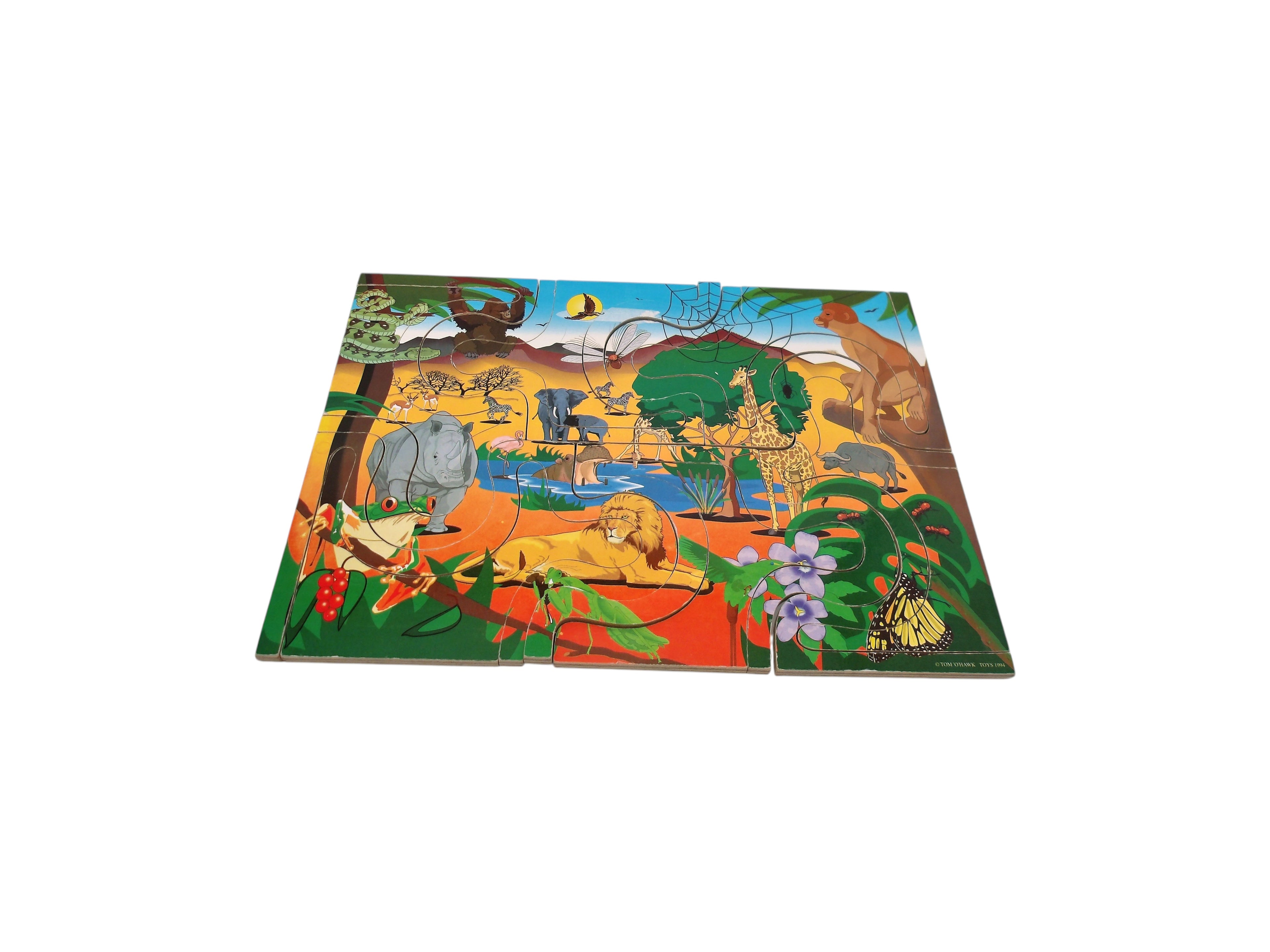 Puzzle bois - Double face - 12 pièces