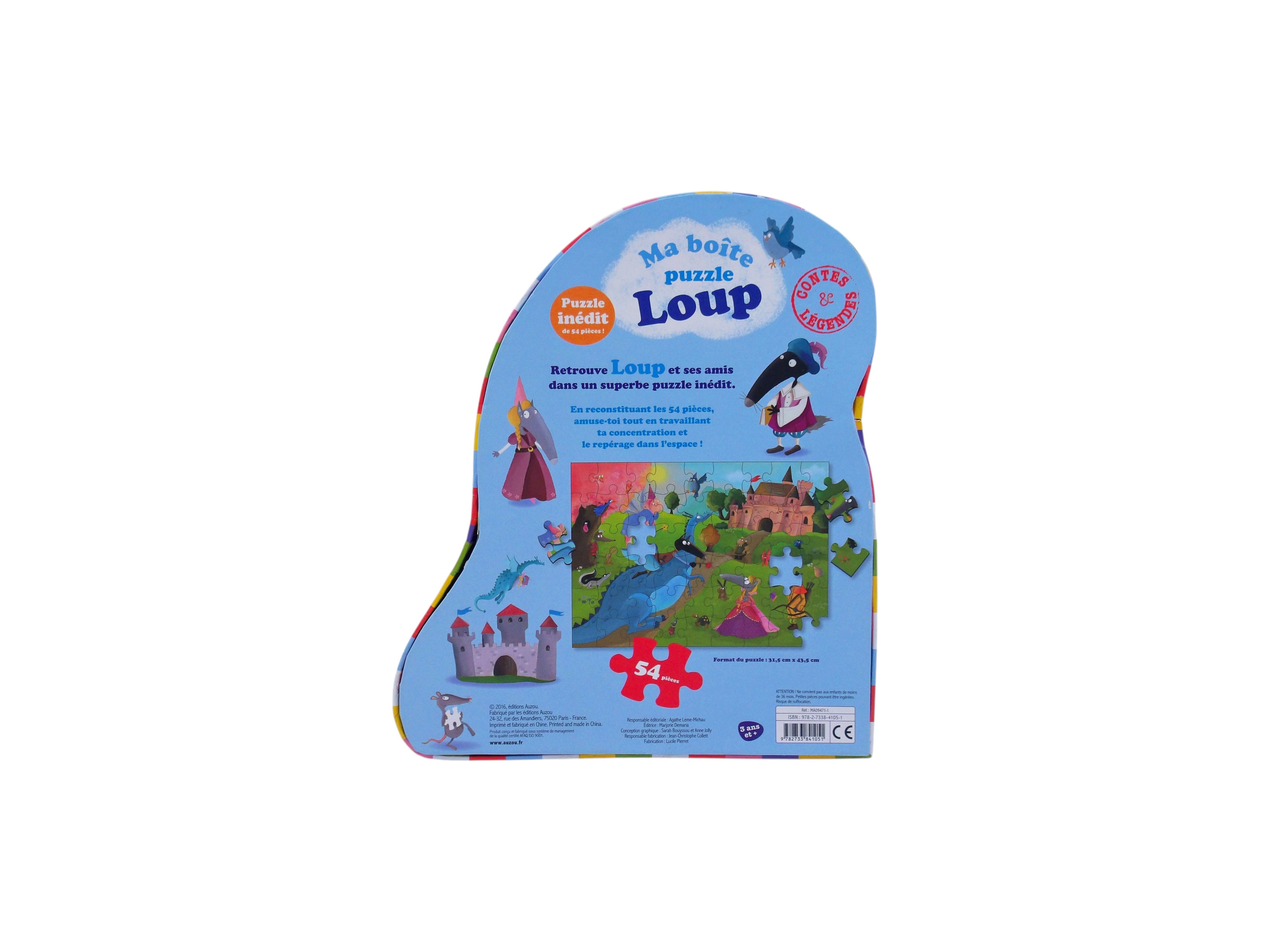 Puzzle - Ma boîte puzzle Loup - 54 pièces- Édition 2016