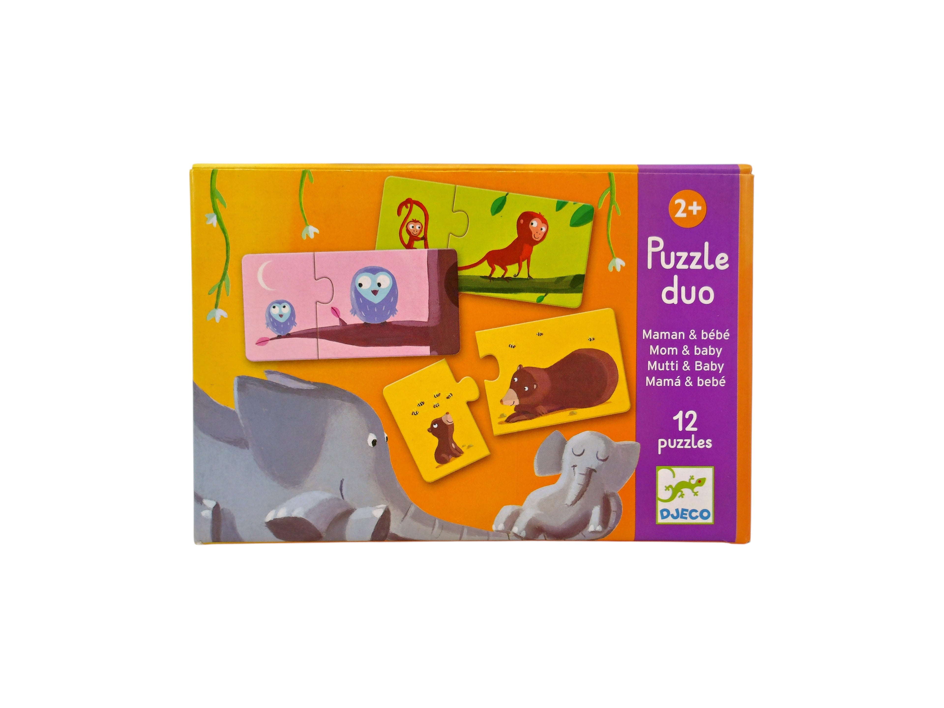 Puzzle duo - Maman et bébé - 2x12 pièces