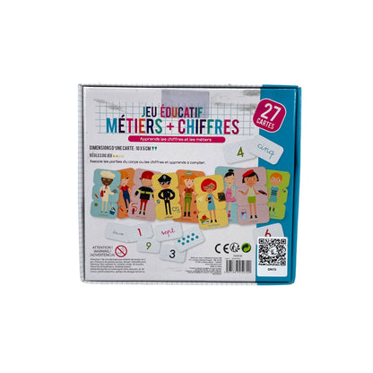 Cartes éducatives métiers et chiffres