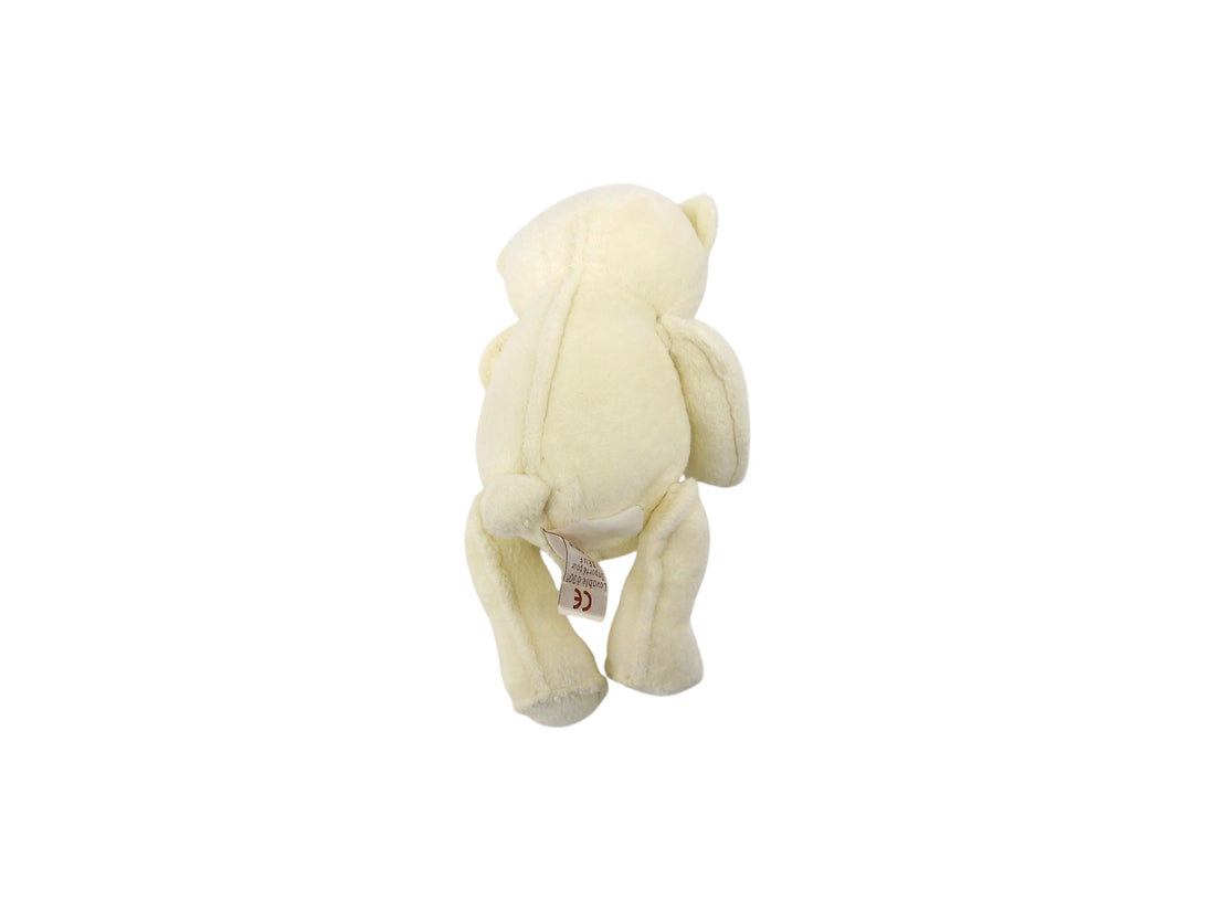 Peluche - Ourson  blanc et écru couture