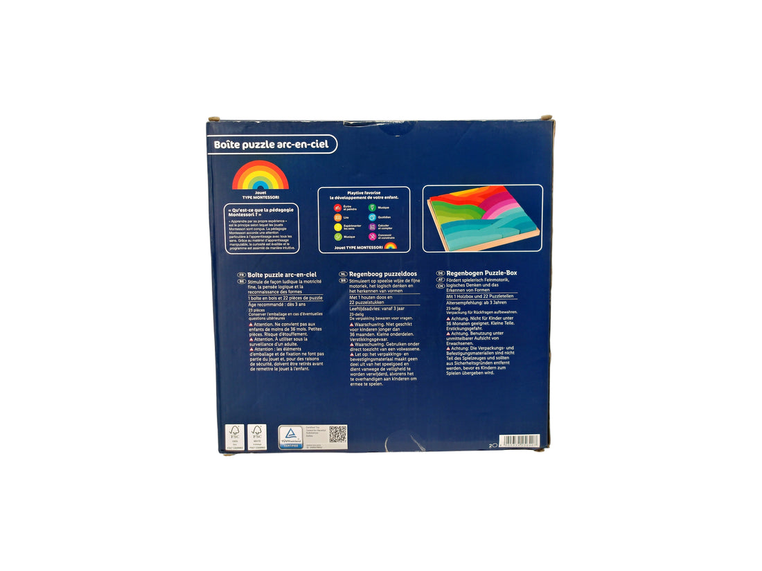 Boîte puzzle arc-en-ciel