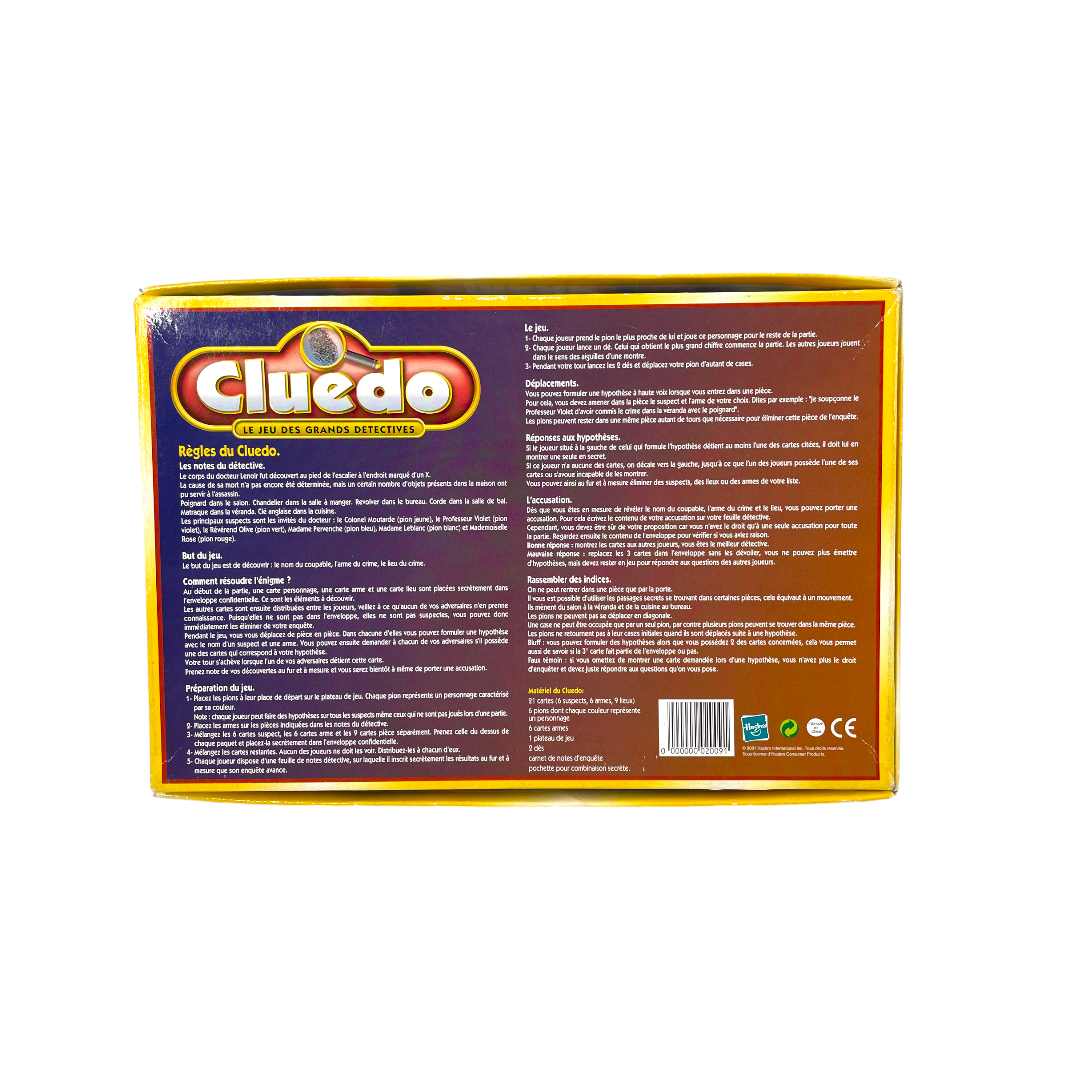 Cluedo - Le jeu des grands détecctives.- Édition 2001