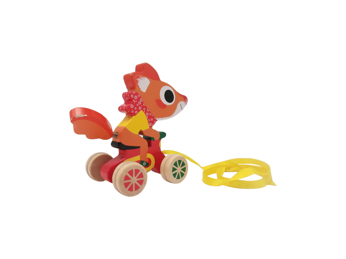 Renard à tirer en bois - Scouic