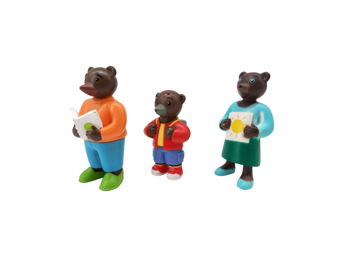 Figurines - Famille Petit Ours Brun - x3