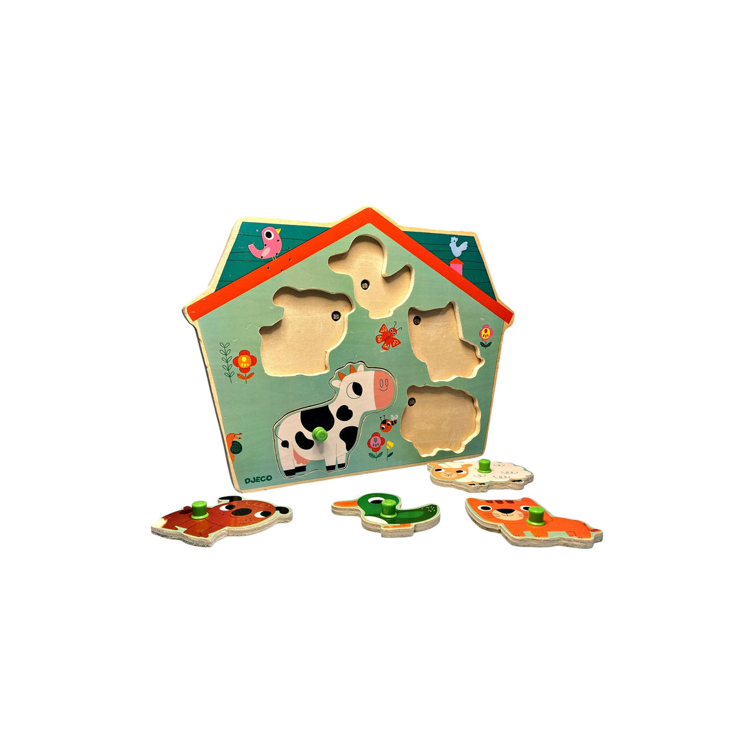 Puzzle sonore bois Ouaf woof - 5 pièces