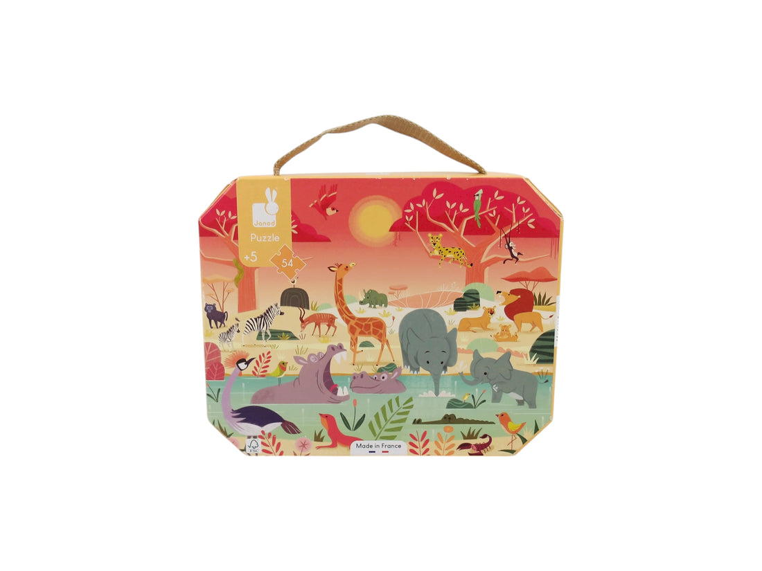 Puzzle valisette - La réserve animalière - 54 pièces- Édition 2019