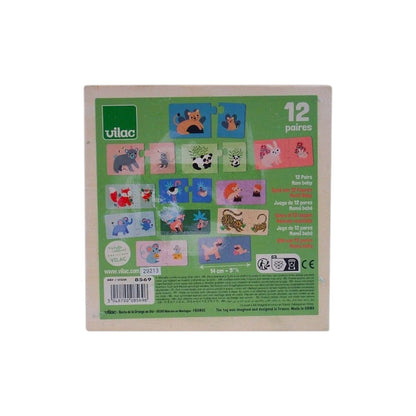 Puzzle bois -Maman-bébé -12 Paires- Édition 2023
