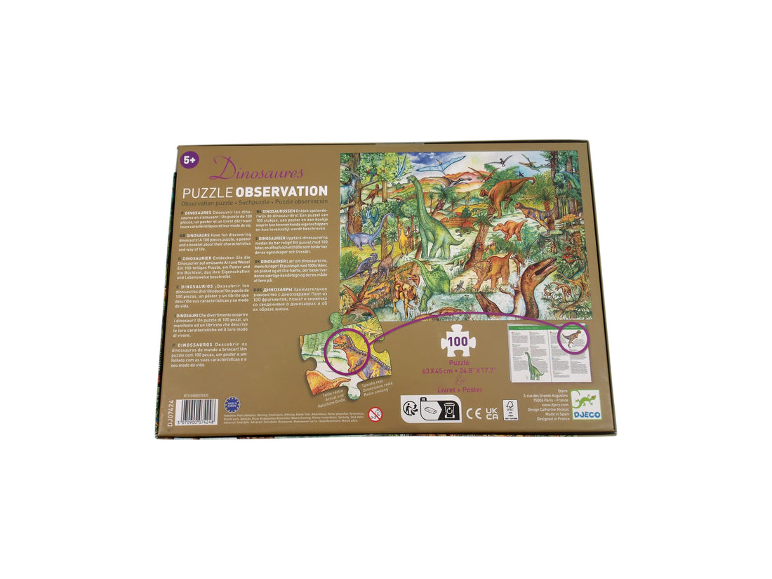 Puzzle Observation - Dinosaures - 100 pièces