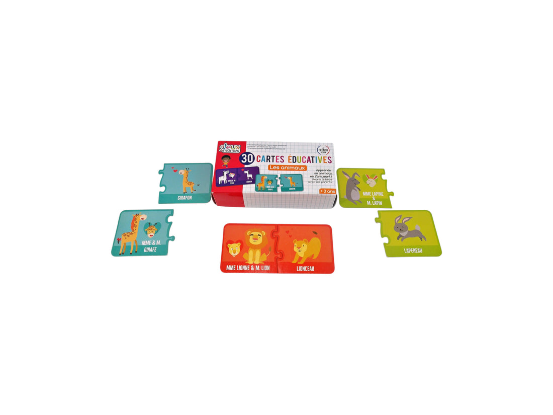 30 cartes éducatives - Les animaux