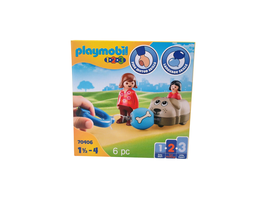 Playmobil 1.2.3 - Wagon chien - Set 70406