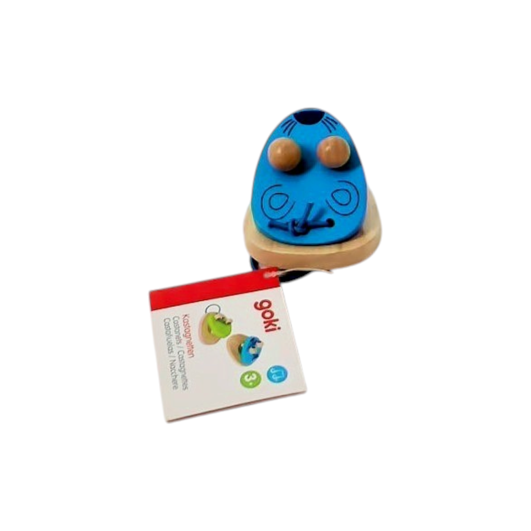 Castagnette bleue en bois