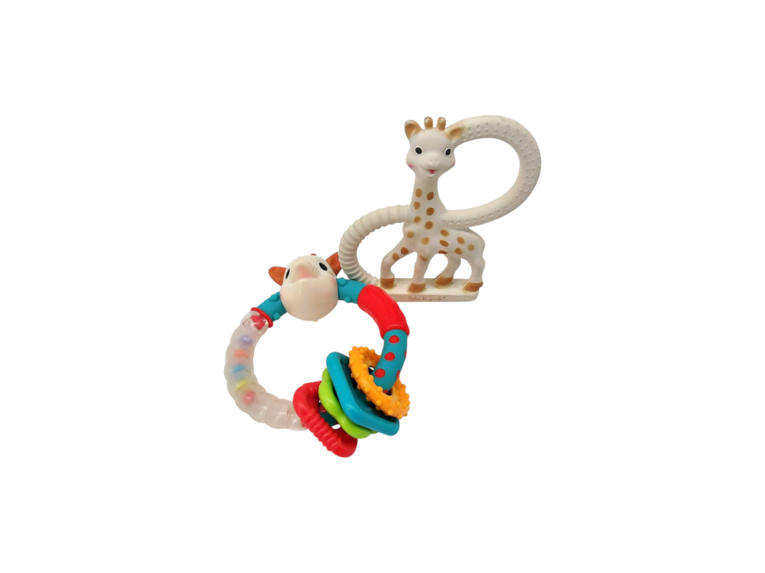 Hochet et anneau de dentition - Sophie la girafe - x2