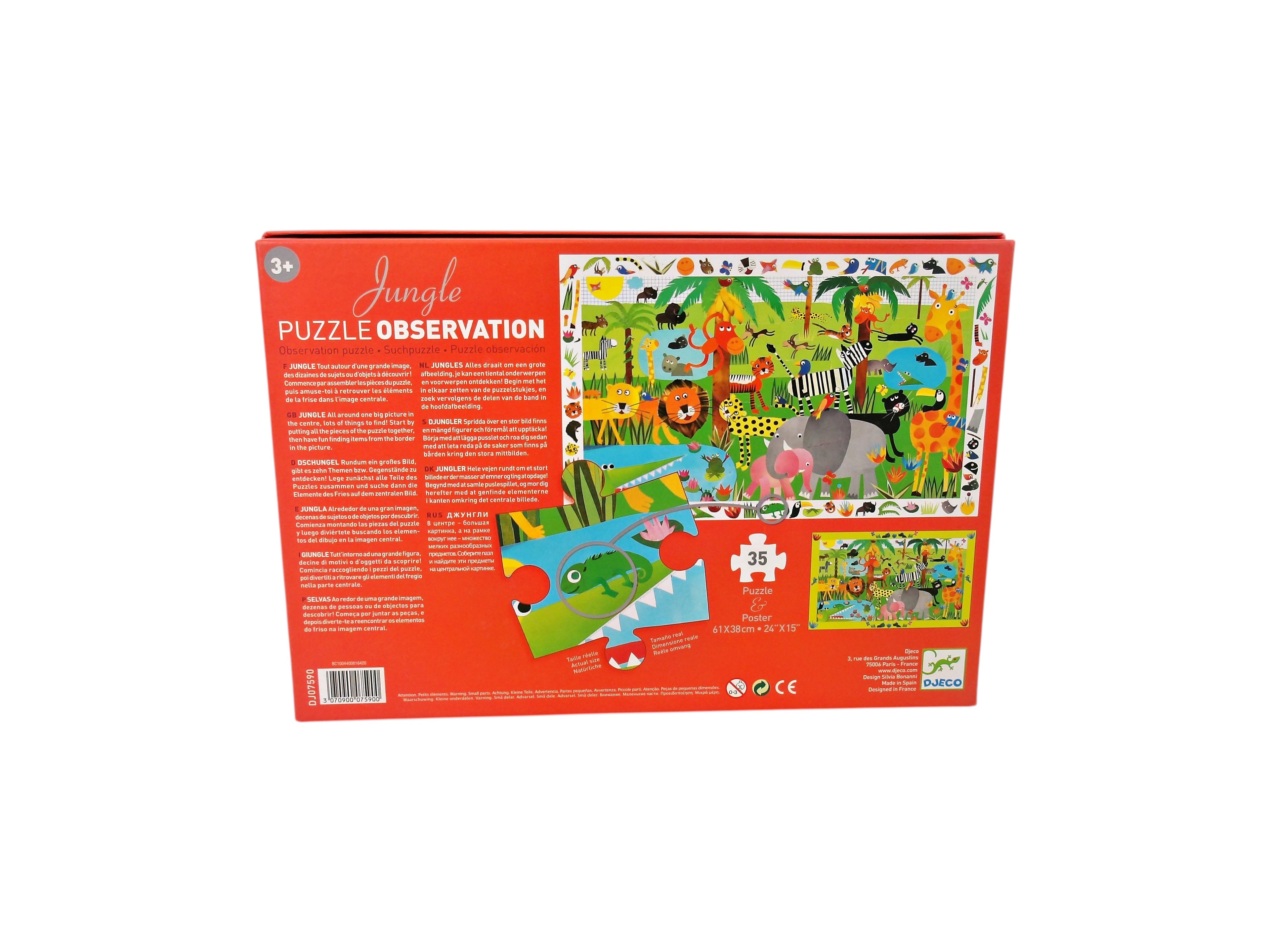 Puzzle observation - La jungle - 35 pièces