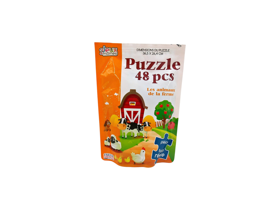 Puzzle - 48 pièces -  Les animaux de la ferme 