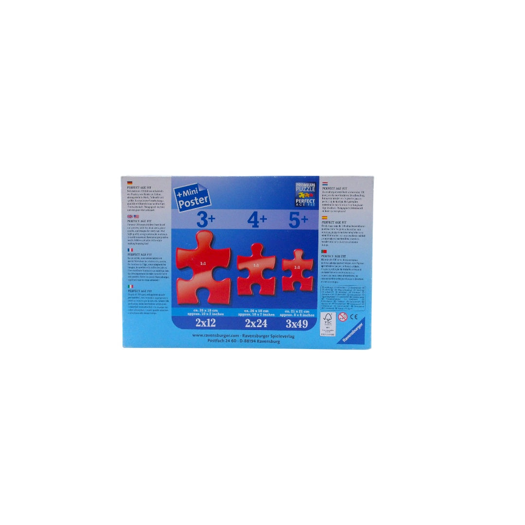 Puzzle - Les pompiers au travail  3 x 49 pièces- Édition 2013