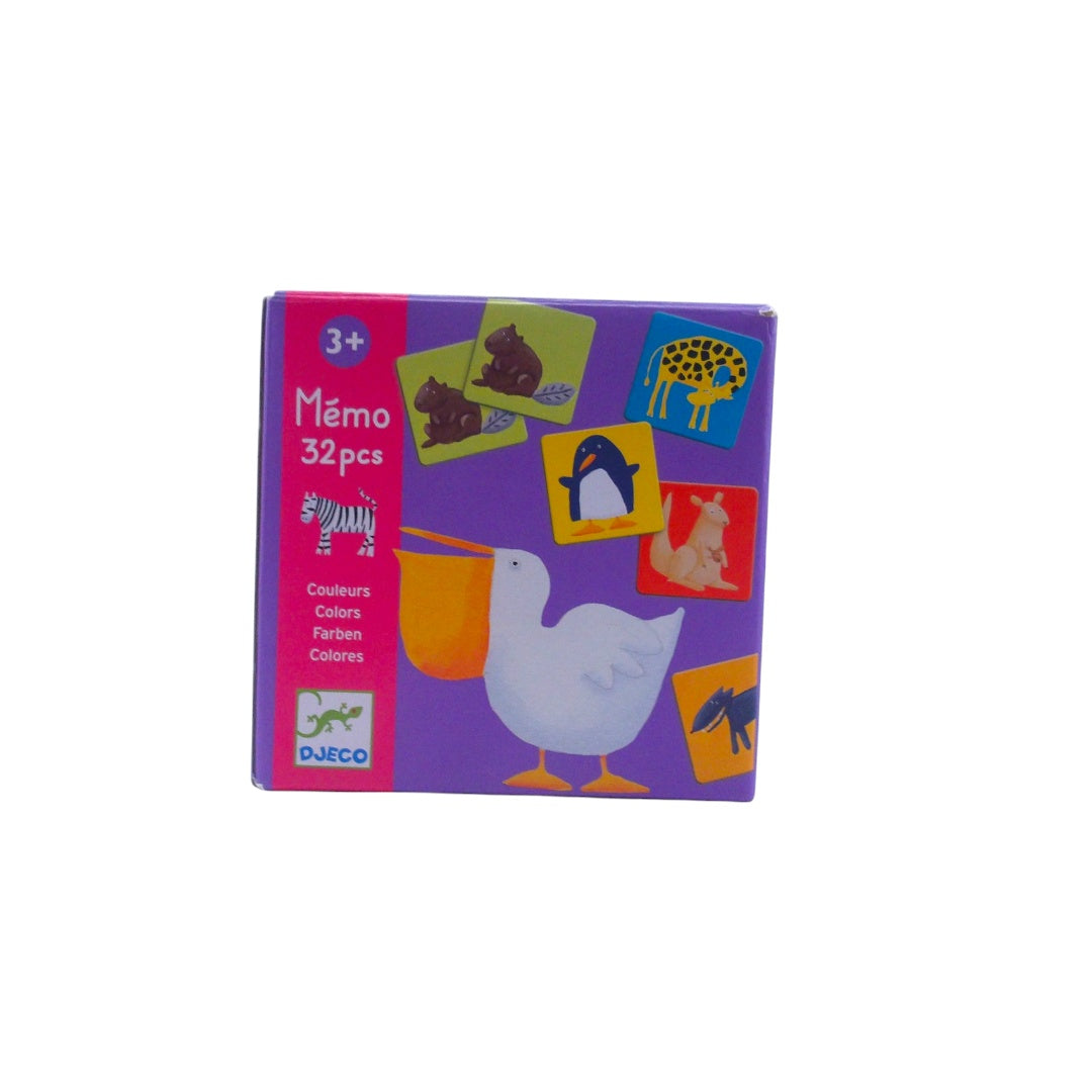 Jeu mémo - Animaux couleurs