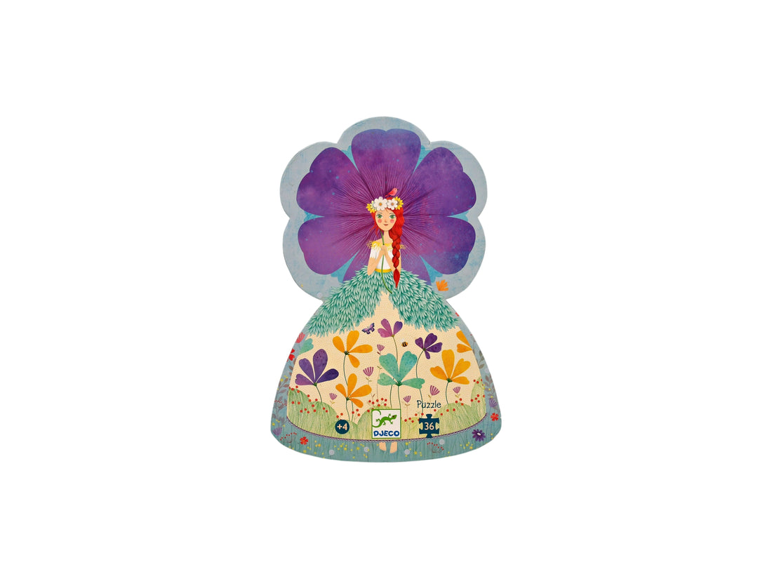 Puzzle silouhette -  La princesse du printemps - 36 pièces