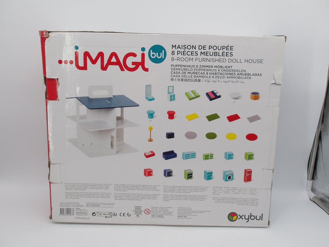 Imagibul - Maison de poupée  - 8 pièces meublées