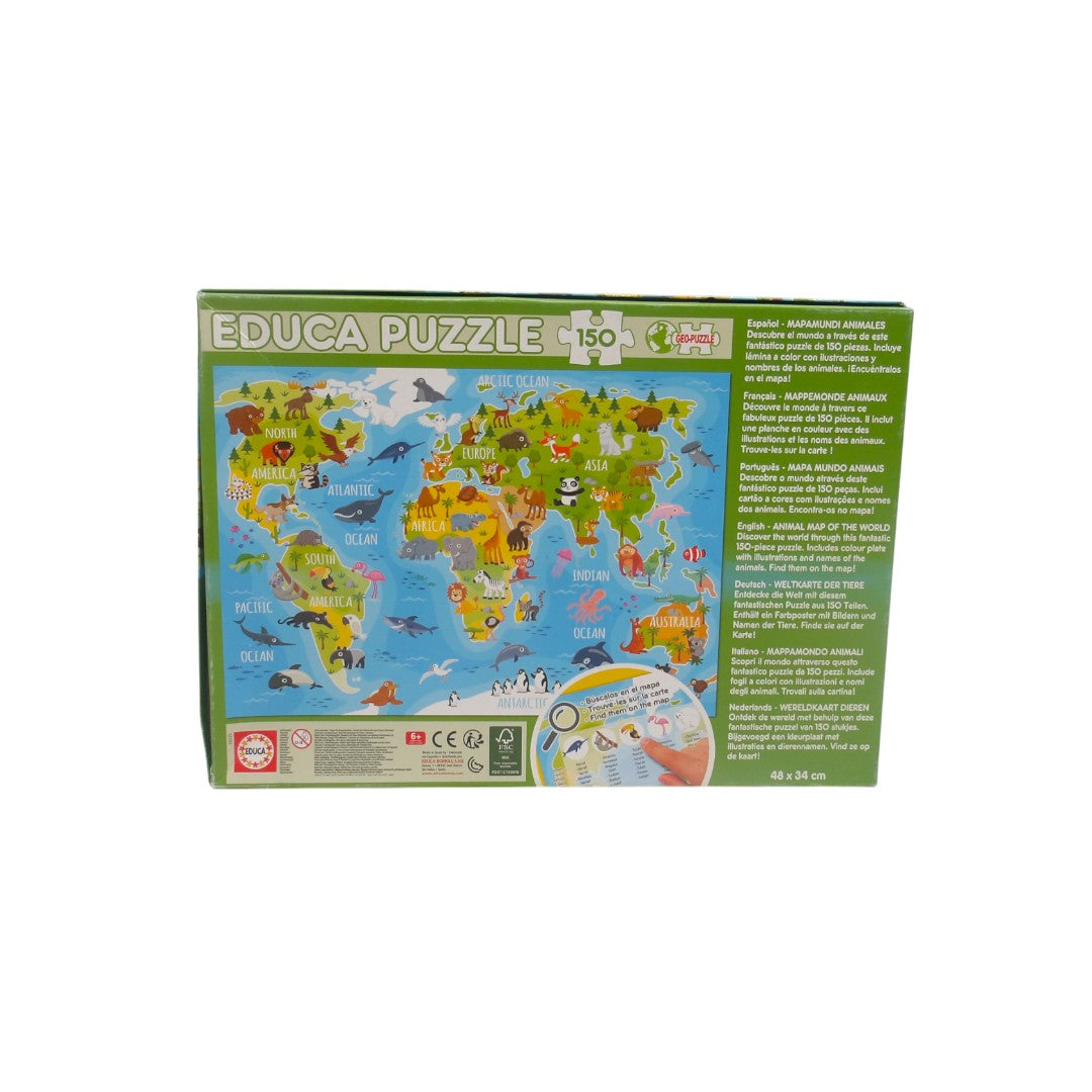 Puzzle - Mappemonde - 150 pièces