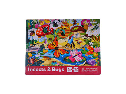 Puzzle - Insects &amp; bugs - 100 Pièces 