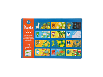 Puzzle Duo - Cache-cache 12 x 2 pièces