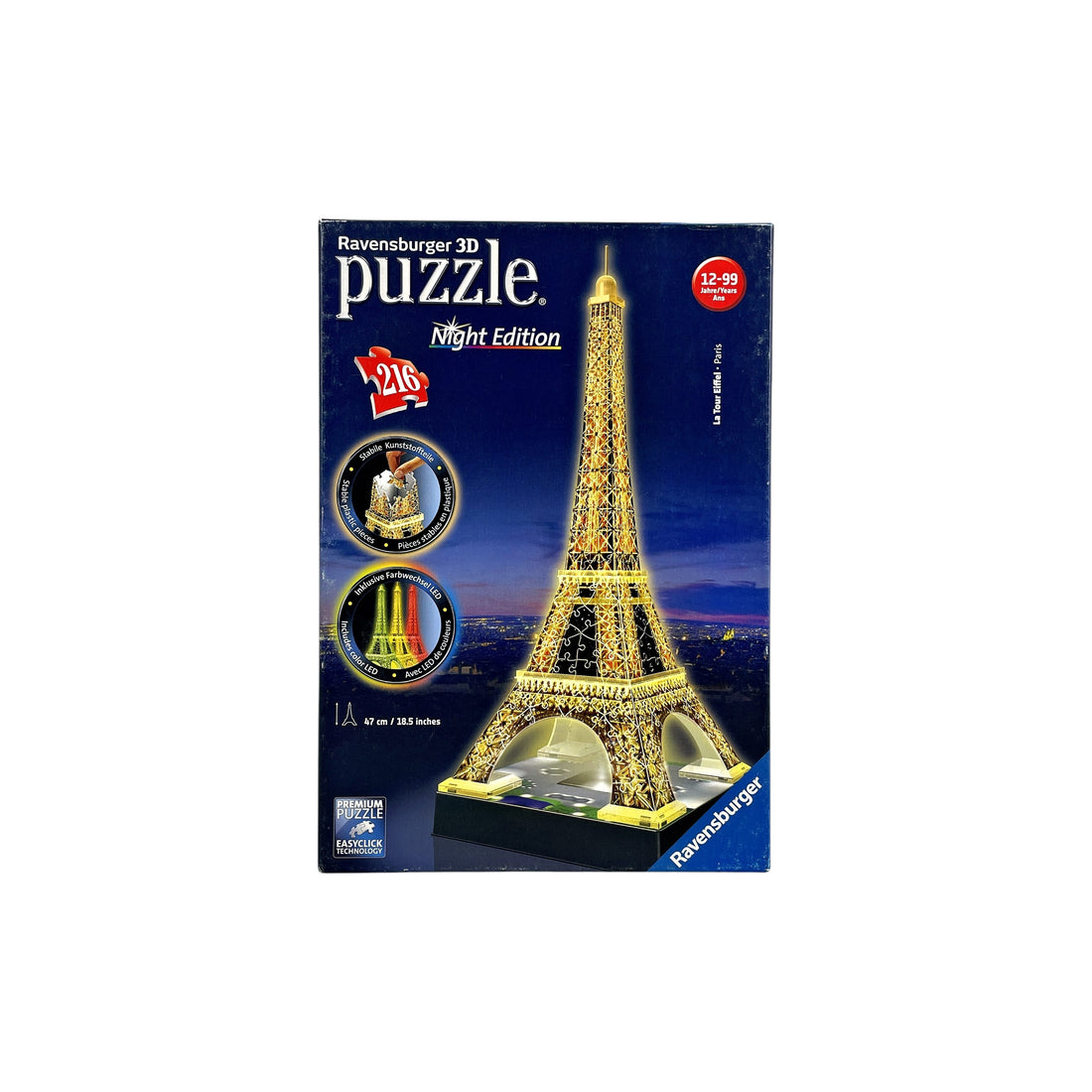 Puzzle 3D - La tour Eiffel night édition - 216 pièces- Édition 2014