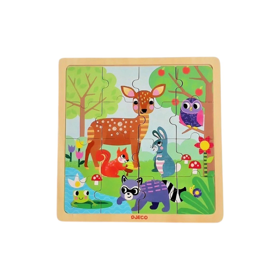 Puzzle en bois Animaux de la forêt - 16 pièces