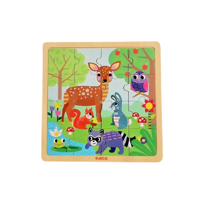 Puzzle en bois Animaux de la forêt - 16 pièces